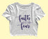 Faith over fear Christianity Womens Crop Tops